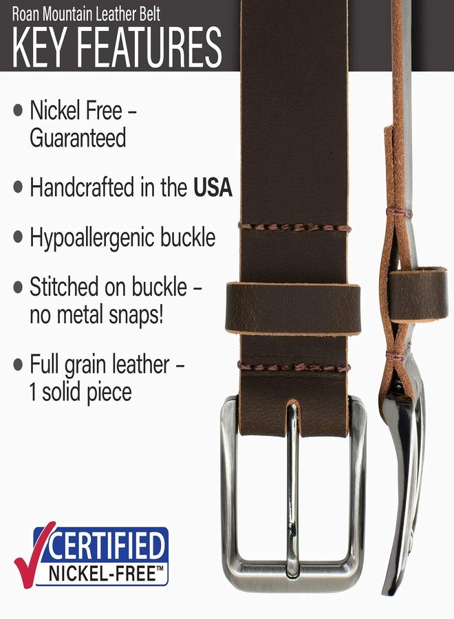 Nickel Smart حزام جلدي بني من روان ماونتن من نيكل سمارت - 38 بوصة - Image 3